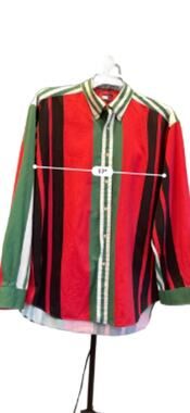 Tommy Hilfiger Shirt Mens XL Long Sleeve Button Up Vintage Striped Geometric*